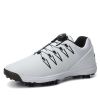 New Men and Women Couple Golf Shoes Leather Rotating Button Detachable Spikes Waterproof Non-slip Golf Men's Shoes