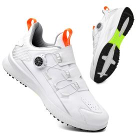 New Professional Men's Golf Shoes Waterproof Non-slip Outdoor Golf Training Shoes Women Golf Shoes (Color: White, size: EUR39)