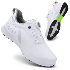 High Quality Professional Men's Golf Shoes Waterproof Non-Slip Golf Men's Golf Shoes Golf Women's Golf Shoes Golf Training Shoes (Color: white-2, size: EUR 41)