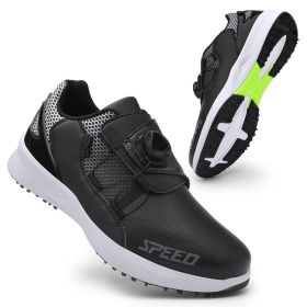 High Quality Professional Men's Golf Shoes Waterproof Non-Slip Golf Men's Golf Shoes Golf Women's Golf Shoes Golf Training Shoes (Color: black-2, size: EUR 36)