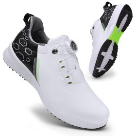 High Quality Professional Men's Golf Shoes Waterproof Non-Slip Golf Men's Golf Shoes Golf Women's Golf Shoes Golf Training Shoes (Color: black white-2, size: EUR 43)