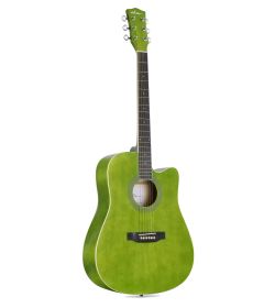 ADM Acoustic Cutaway Guitar Beginner Package;  41 Inches (Color: kelly green)
