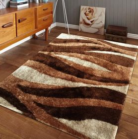 "Aria Collection" Soft Pile Hand Tufted Shag Area Rug (Color: as Pic)