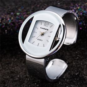 New Ladies Watch Steel Band Bracelet (Color: silver white)