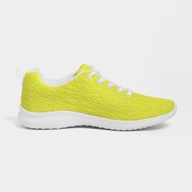 Men's Athletic Sneakers, Yellow Low Top Canvas Running Shoes - 01DO7O (Color: Yellow, size: 7)