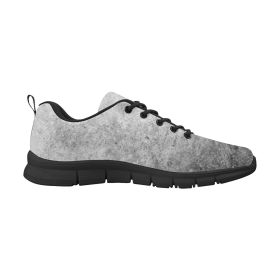 Gray Grunge, Black Bottom Men's Running Shoes (size: US10)