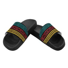 Men's Slip-On Slides, Open Back Multicolor Sandals - BLK658-385 (Style: Mens, size: US11)