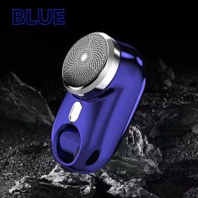 Travel Waterproof Portable Mini Shaver Electric USB Rechargeable (Option: Blue-USB)