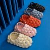 Women's Soft Sole Bubble Clogs; Lightweight Solid Color Closed Toe Adjustable Strap Sandals; Indoor & Outdoor Slippers