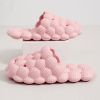Women's Solid Ultra Cushioned Bubble Slides; Bubble Slippers
