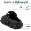 Women's Soft Sole Bubble Clogs; Lightweight Solid Color Closed Toe Adjustable Strap Sandals; Indoor & Outdoor Slippers