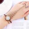 Ladies Full Diamond Claw Chain Ring Set Watch