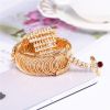 Ladies Full Diamond Claw Chain Ring Set Watch