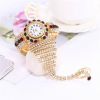 Ladies Full Diamond Claw Chain Ring Set Watch