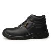JACKBAGGIO Men's Protective Shoes Leather High-top Labor Insurance Shoes Anti-Smashing Anti-piercing Safety Shoes