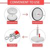 Stanchions and Velvet Ropes, Silver Crowd Control Barriers Red Rope 5FT/1.5 M, Stainless Steel Stanchion Post, Rope Safety Barriers Waterproof and Rus