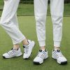 New Men and Women Couple Golf Shoes Leather Rotating Button Detachable Spikes Waterproof Non-slip Golf Men's Shoes