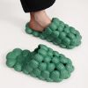 Women's Solid Ultra Cushioned Bubble Slides; Bubble Slippers