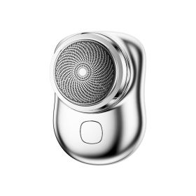 Mini Portable Face Cordless Shavers Rechargeable USB Electric Shaver Wet & Dry Painless Small Size Machine Shaving For Men (Option: Silver-USB)