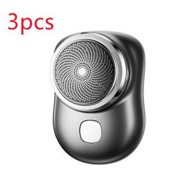 Mini Portable Face Cordless Shavers Rechargeable USB Electric Shaver Wet & Dry Painless Small Size Machine Shaving For Men (Option: 3pcs Black-USB)