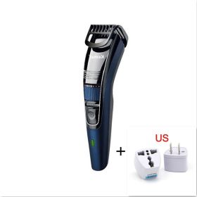 Home Hair Clipper Adjustable Knife Head Hair Clipper Shaver Electric Fader (Option: Blue-US)