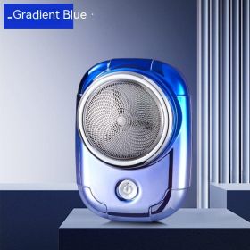 USB Charging Travel Portable Mini Shaver (Option: Gradient Blue English Package-USB)